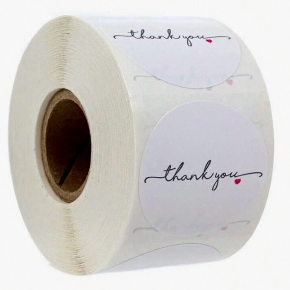 Thank you stickers - 1 roll (500 stickers)